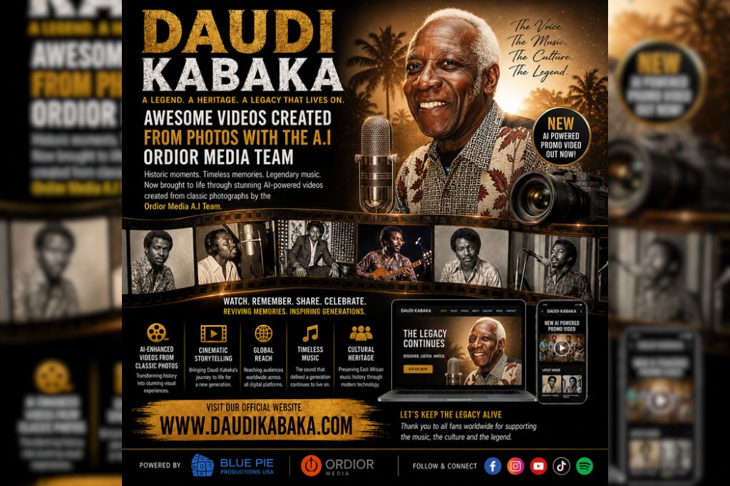 Daudi Kabaka’s Legendary Legacy Comes Back to Life Through Stunning AI-Powered Videos Created from Classic Photos by the Ordior Media Team